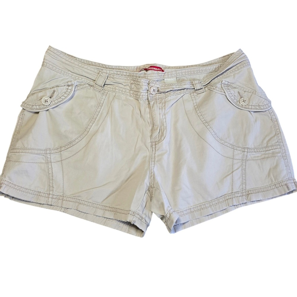 Unionbay‎ Junior Size 13 Beige Cotton Cargo Shorts Casual Utility Style